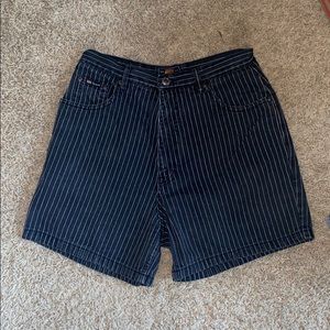 Vintage High waisted pin striped shorts
